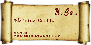 Móricz Csilla névjegykártya