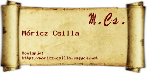 Móricz Csilla névjegykártya
